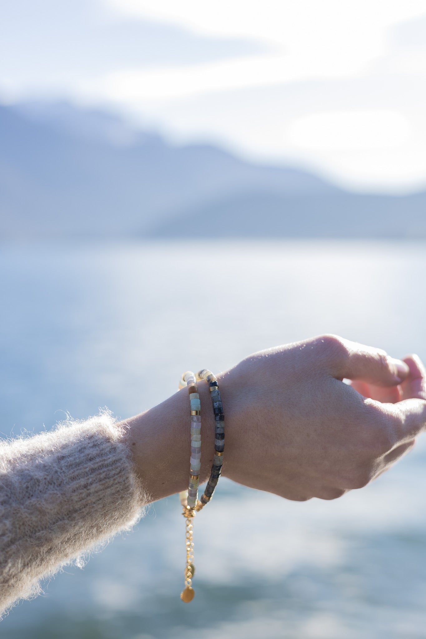 Bracelet Gris de Cimes argenté